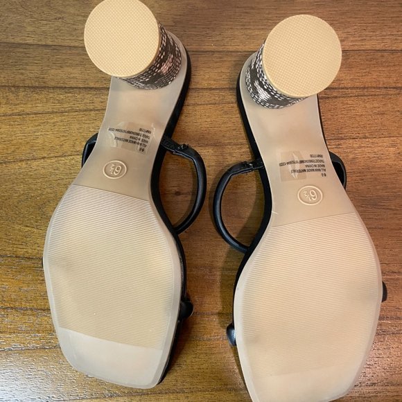 NWOT A New Day Black Snake Skin Round Heels in size 6.5 - Picture 3 of 8